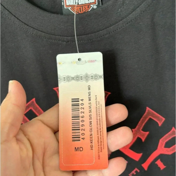 Harley Davidson Motor Cycles Mens HD Keen Glow Muscle Tee Black Size Medium - Picture 4 of 8